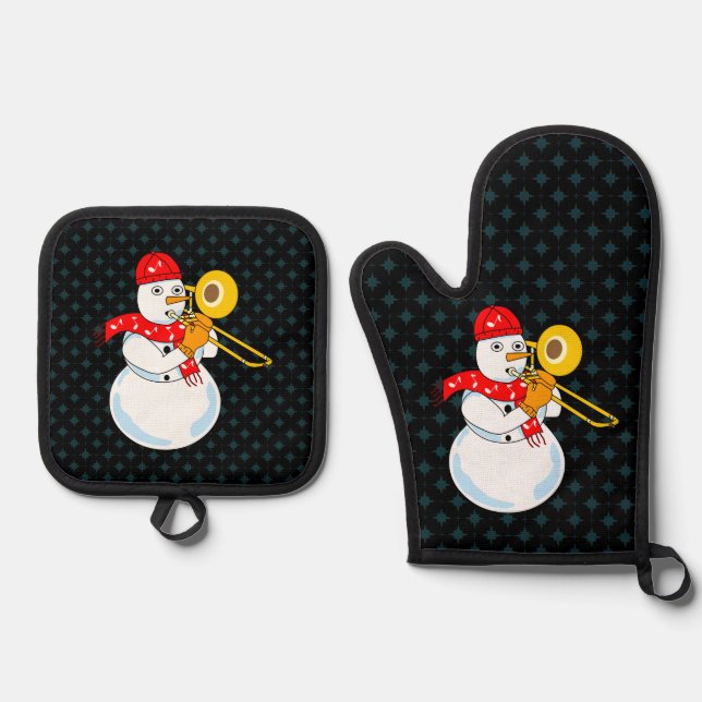 Set De Manoplas Trombone Snowman (Anverso)