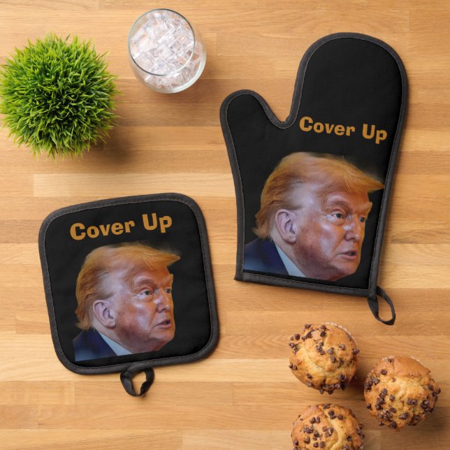 Set De Manoplas Trump/Cover Up Oven Mitt & Pot Holder (De arriba hacia abajo)