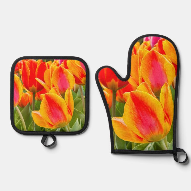 Set De Manoplas ¡Tulipanes! (Anverso)