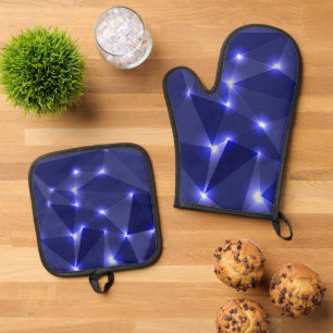 Set De Manoplas Un juego de guantes para horno y salvamanteles con