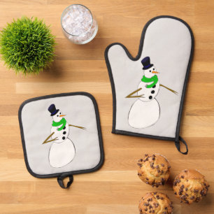 Set De Manoplas un muñeco de nieve