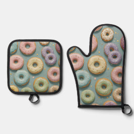 Set De Manoplas Un sueño caprichoso de donas pastel