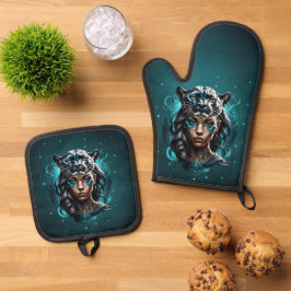 Set De Manoplas Una fascinante mujer de fantasía