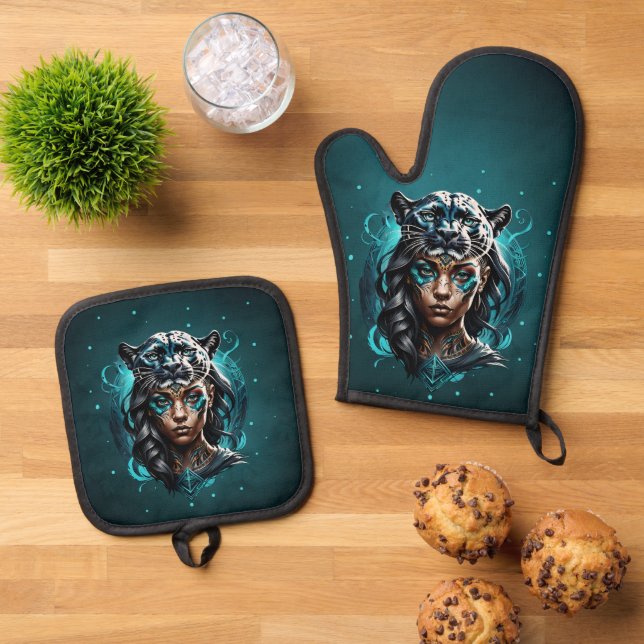 Set De Manoplas Una fascinante mujer de fantasía (De arriba hacia abajo)