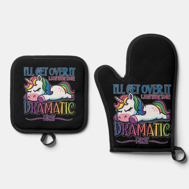 Set De Manoplas Unicornio dramático (Anverso)