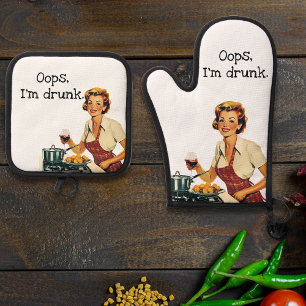 Set De Manoplas Ups, soy Dunk Sarcastic Ama de Casa Retro