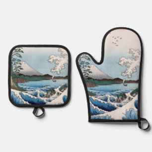Set De Manoplas Utagawa Hiroshige - Mar frente a Satta, Provincia