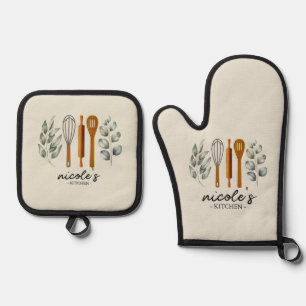 Set De Manoplas Utensilios personalizados Mitón de horno y salvama