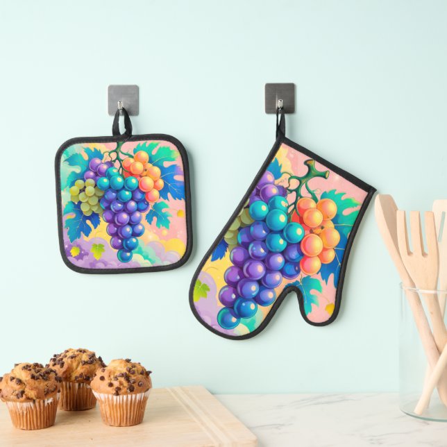 Set De Manoplas Uvas coloridas (Insitu (colgante))