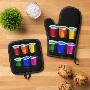 Set De Manoplas Vasos de chupito de SlipperyJoe's seis tazas dispu