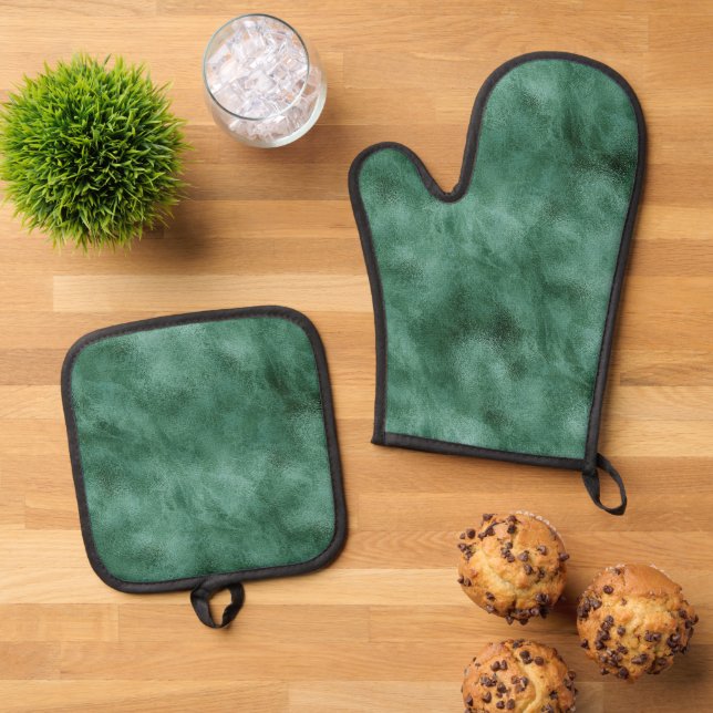 Set De Manoplas Verde Verde azulado Pino de moda (De arriba hacia abajo)