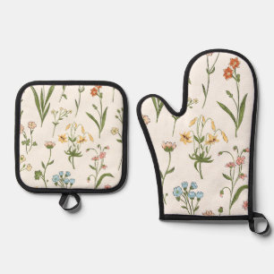 Set De Manoplas Vibrant Floral Medley
