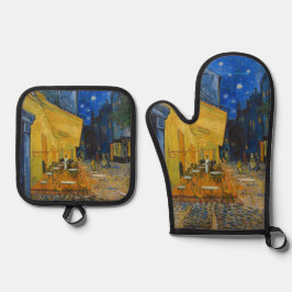 Set De Manoplas Vincent van Gogh - Cafe Terrace de noche