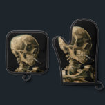 Set De Manoplas Vincent van Gogh - Calavera con cigarrillo en llam<br><div class="desc">Cabeza de un Skeleton con un cigarrillo en llamas / Calavera con cigarrillo en llamas / Crane de squelette fumant une cigarrillo - Vincent van Gogh,  1885</div>