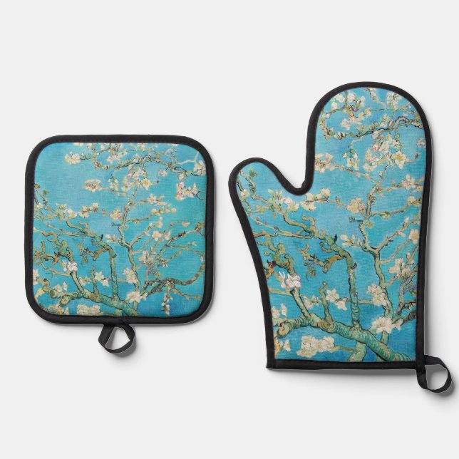 Set De Manoplas Vincent van Gogh - Flor de Almendro (Anverso)