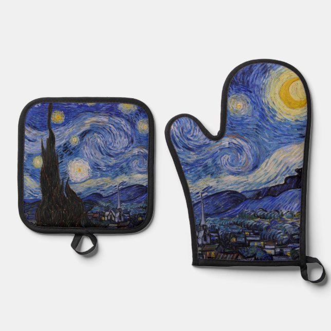 Set De Manoplas Vincent Van Gogh - La noche estrellada (Anverso)
