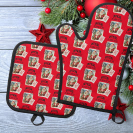 Set De Manoplas Vintage Santa del Polo Norte