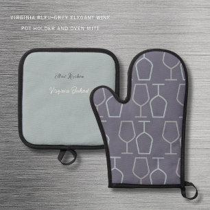 Set De Manoplas Virginia Horneado Personalizado Amante del Vino