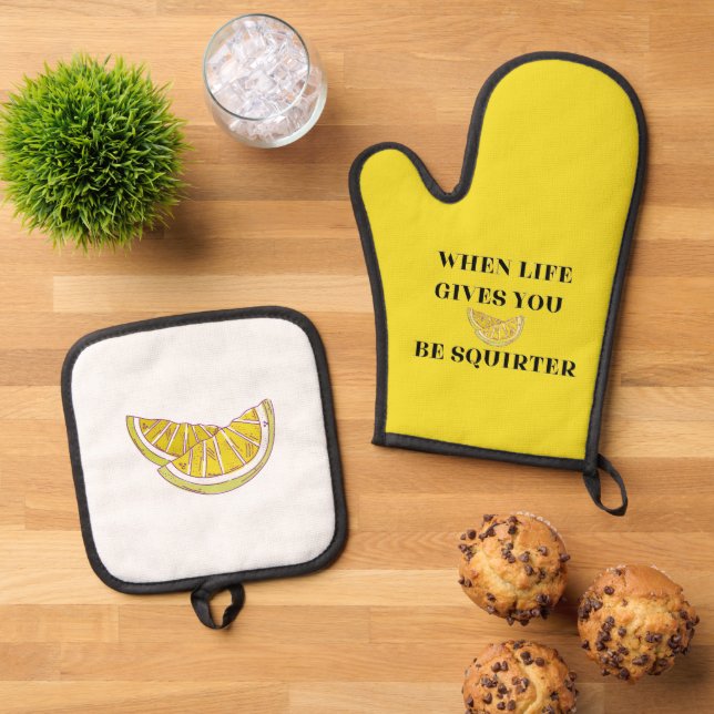 Set De Manoplas When Life Gives You Lemons Be A Squirter (De arriba hacia abajo)