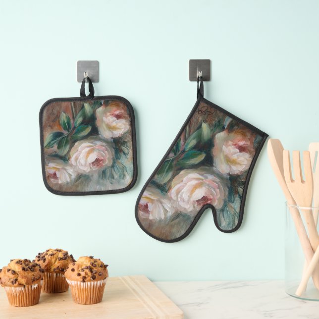 Set De Manoplas White Roses (Insitu (colgante))