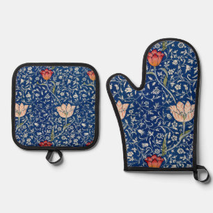 Set De Manoplas William Morris Medway Blue Floral