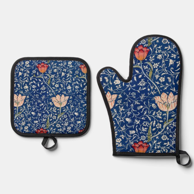Set De Manoplas William Morris Medway Blue Floral (Anverso)