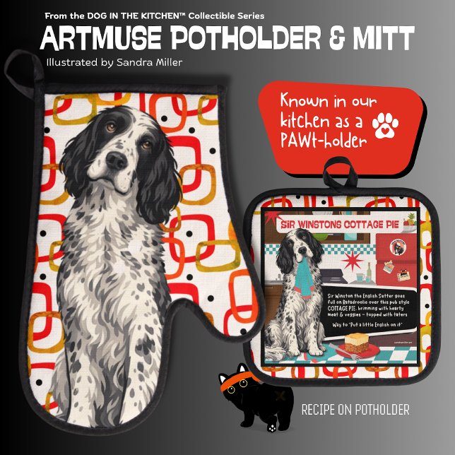 Set De Manoplas WINSTON English Setter  Oven Mitt & Pot Holder (Subido por el creador)