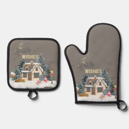 Set De Manoplas Winter Wishes Christmas Gift For Home Decor