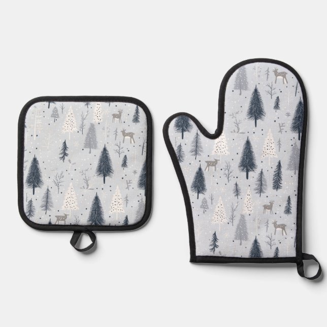 Set De Manoplas Woodland de invierno escandinavo (Anverso)