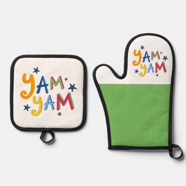 Set De Manoplas Yam Yam Black Country Apron (Anverso)