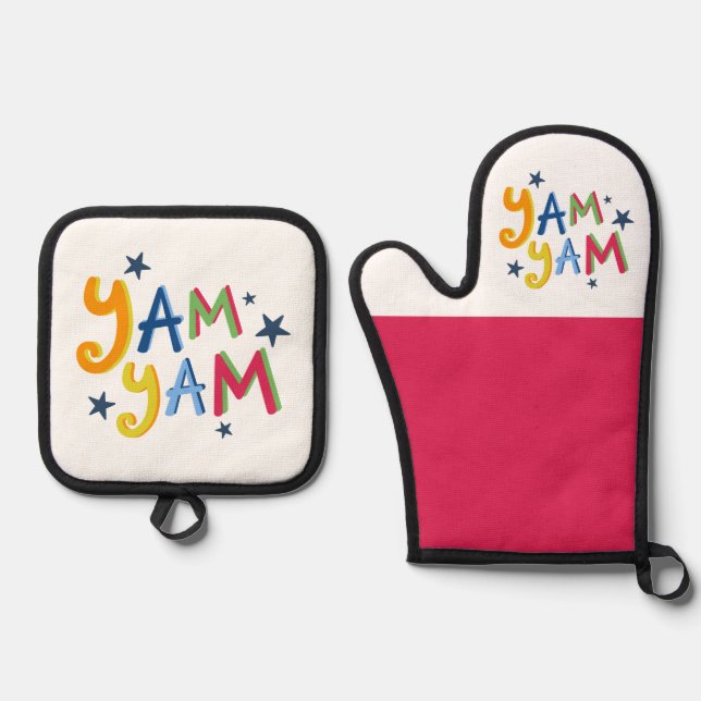 Set De Manoplas Yam Yam Black Country Apron (Anverso)