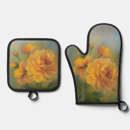 Set De Manoplas Yellow Roses