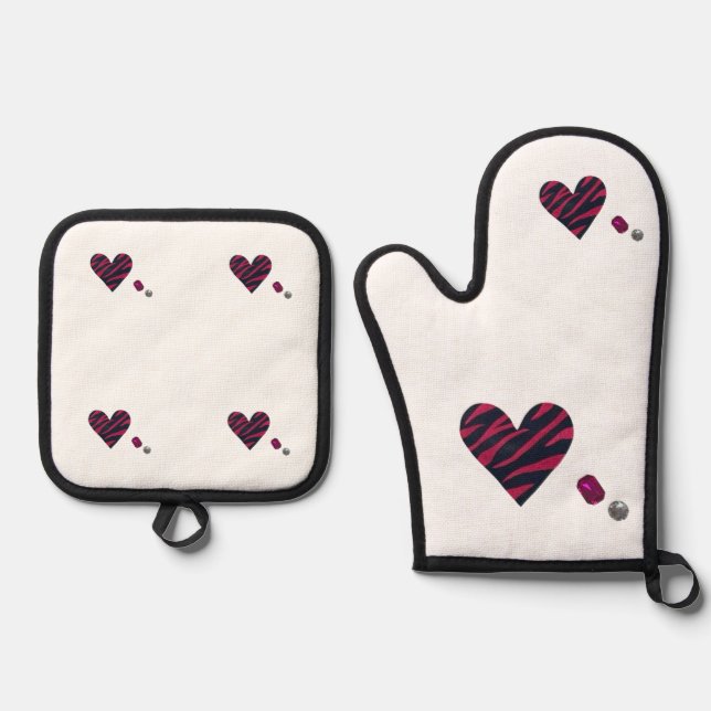 Set De Manoplas Zebra-heart (Anverso)