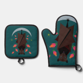 Set De Manoplas Zorro volador Verde azulado