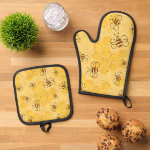 Set De Manoplas Zumbido de abeja Abejas miel Lindas