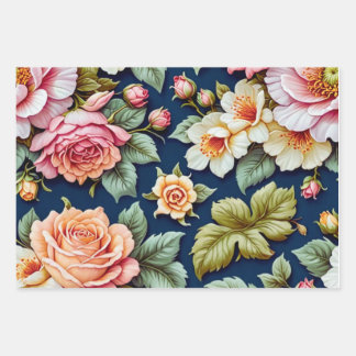  Set de papel para envolver regalos