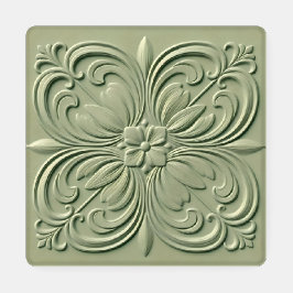 Set De Posavasos Alivio floral neoclásico de cuatro colores