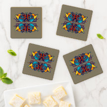 Cyber Heart Coaster Set