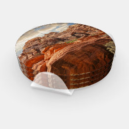 Set De Posavasos Escena de montaña del suroeste