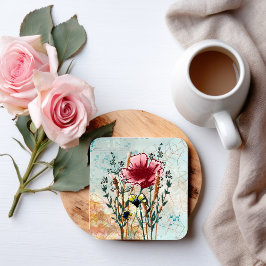 Set De Posavasos Flor Silvestre de Medios Mixtos