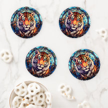 Majestic Glass Tiger Blue Nature Art