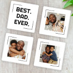 Set De Posavasos Personalizado Foto Mejor Papá De La Historia<br><div class="desc">Fácil Personaliza tu propio juego de montaña rusa de acrílico único de Ricaso - agrega tus propias fotos o arte y texto a este gran conjunto - hace un maravilloso toque único de honor o idea de regalo - mejor papá jamás.</div>