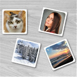 Set De Posavasos Plantilla de fotografía de familia de cuatro Perso<br><div class="desc">Sube cuatro fotos y crea fácilmente tu juego de montaña rusa personalizado. Haga clic en PERSONALIZAR MÁS AÚN para editar el color de fondo. Puede TRANSFERIR este DISEÑO a otros productos de Zazzle y ajustarlo para que se ajuste a la mayoría de los artículos de Zazzle. Los diseños de Standard...</div>