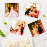 Set De Posavasos Plantilla de fotos de tiempo antiguo 4 personaliza<br><div class="desc">Hemos añadido una vieja foto de "1974" a estas galaxias. (También en nuestra tienda hay una apariencia regular.) Carga fácilmente tus fotos favoritas para crear un conjunto de 4 tiras de acrílico. 4" cuadrado x 1/4" de gruesa superficie lisa brillante con bordes redondeados biselados. ¡Buena idea de regalo!</div>