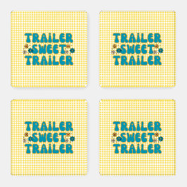 Set De Posavasos Tráiler Dulce Tráiler Harlequin Amarillo