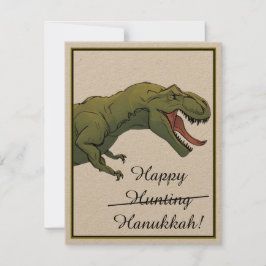 Set de tarjetas de felicitación de feriado T-Rex D