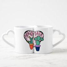 Cactus espinoso de los pares del corazón rosado