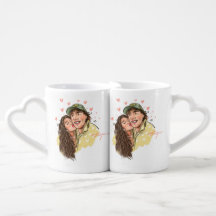 Corazón de pareja romántica - Mug manipulado