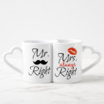 Set De Tazas De Café El Sr. Right y la Sra. siempre tienen razón<br><div class="desc">El Sr. Right y la Sra. siempre tienen razón. La copa correcta para los amantes. Solicite como se muestra o personalizar con su propio texto y/o imágenes.</div>