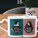 Set De Tazas De Café Elegante aniversario romántico cuento de hadas amo<br><div class="desc">Celebra el amor y la conexión con este exquisito par de tazas de amante con el corazón puesto, con una cita atemporal del rey John de William Shakespeare: "Él es la mitad de un hombre bendecido, dejado para terminar por ella como ella: Y ella es una excelencia dividida, cuya plenitud...</div>